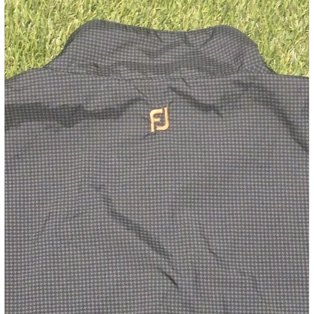 FootJoy DryJoys Golf Pullover Mens XL Green Houndstooth Windshirt Rain Jacket FJ - Picture 5 of 8